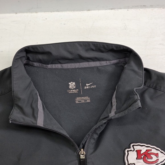 Nike NFL Kansas City Chiefs On Field Dri-Fit 1/4 Zip Pullover Shirt Jacket XXL - Picture 4 of 12